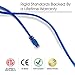 GearIT Cat5e Ethernet Patch Cable 10 Feet - Snagless RJ45 Computer LAN Network Cord, Blue