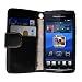 Noire Cuir Pochette Etui Pour Sony Ericsson Xperia Arc X12 De Yousave