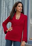  : Chunky Ribbed Shawl-Collar Sweater