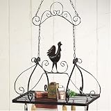 French ROOSTER storage HANGING POT RACK NEW KITCHEN