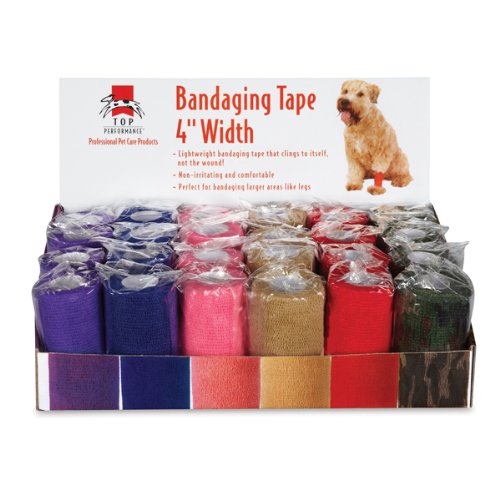 Huge save onbandages for dogs Top Performance Pet Bandaging Tape Counter Display, 24-Pack