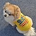 PanDaDa Pet Small Dog Footprint Pattern Vest Tops T-Shirt Yellow XX-Small