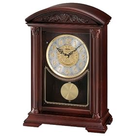 Seiko Mantel Clock With Brown Wooden Case Plays One of 6 Hi-Fi Melodies Automatic Silencer... by Seiko