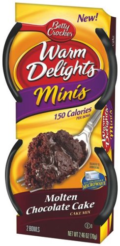 Betty Crocker Warm Delight Minis - Molten Chocolate Cake, 2.46-Ounce Packages (Pack of 9) by Betty Crocker