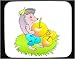 Decorated Mouse Pad with hedgehog, crops, harvesting, dinner, porcupine, fruit, gathe...