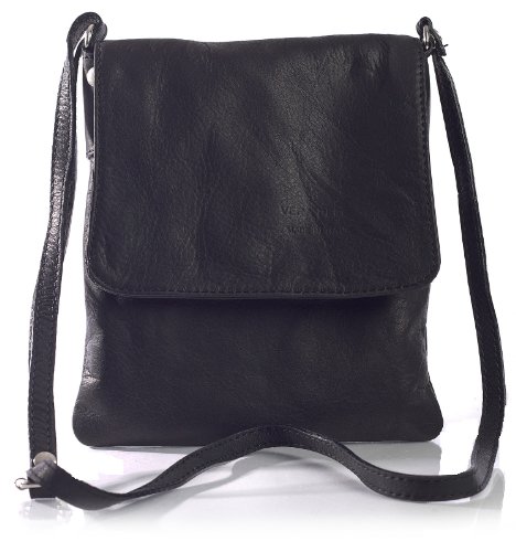 Big Handbag Shop Womens Mini Real Soft Leather Cross Body Messenger Bag with Free Dust Bag