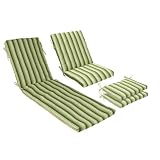 Outdoor Patio Beige/Green Striped Cushion Collection