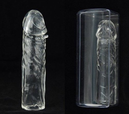 13 CM Silicone Condom Lengthening Bold Penis Sleeve Extender Wearing