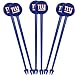 New York Giants NFL Cocktail Drink Swizzle Sticks