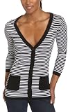 Rampage Junior's Striped Cardigan Sweater