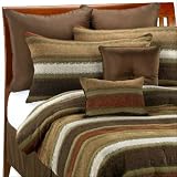12 PC RICH CHENILLE BED IN A BAG COMFORTER SET IN EARTHEN COLORS CHOCOLATE BROWN by Victorian Collections