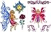 50+ Glitter4Girls Temporary Tattoos - fairies, butterflies, hearts, dragonfly most with glitter
