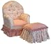 Angel Song Pink Toile Queen Anne Girl's Toy Box Ottoman