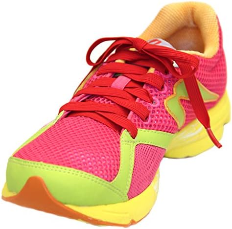 Yankz!Slacklace - Flat Elastic Shoe Laces - No Lock, No Re-Tie, Red, Small