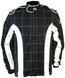 K1 Race Gear 30063423 Black/White XX-Large Proban Single Layer Cotton Fire Jacket