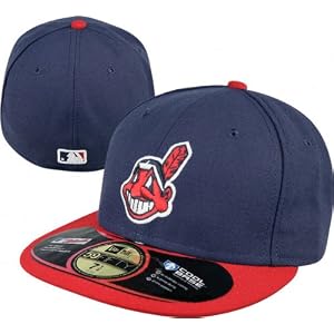 Cleveland Indians Navy w Red Brim Home 2010 Authentic On-Field 59FIFTY Fitted Hat