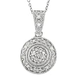 FOJO's Diamonds in Silver Medallion Pendant (.25 ct. tw.)