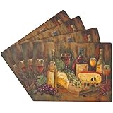 Benson Mills Cork Placemats, Cabernet, Set of 4