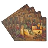 Benson Mills Cork Placemats, Cabernet, Set of 4
