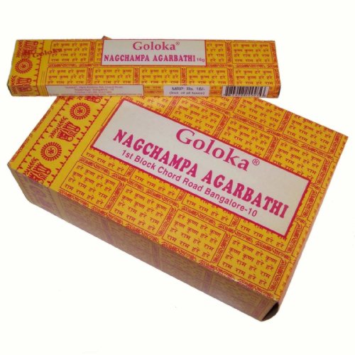 Produkt-Bild: 192g Nag Champa Goloka R&auml;ucherst&auml;bchen gelb 1A Qualit&auml;t