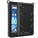 Poetic Fire 7 2015 Case, Revolution [Premium Rugged][Shock Absorption & Dust Resistant] Complete Protection Hybrid Case w/Built-in Screen Protector for Amazon Fire 7 5th Gen (2015) Black/Black
