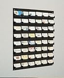 represent 48-Pocket Wall Mount Business Card Holder Rack - Black Acrylic
