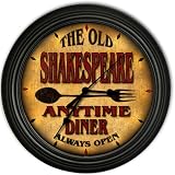Shakespeare 's Family Diner Black Cascading Pub Style Wall Clock