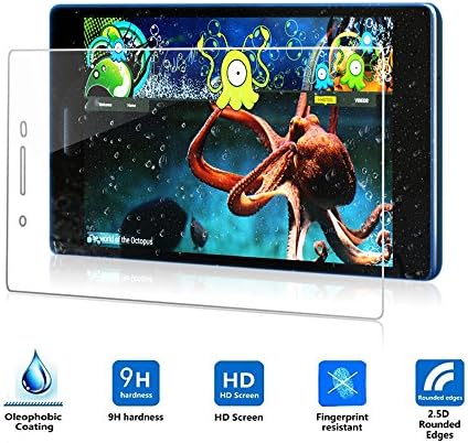 Lenovo TAB3 7 Screen Protector, Vistore 9H Hardness Ultra-thin Shatterproof Anti-Scratch HD Clear Ballistic Tempered Glass Screen Protector for Lenovo TAB3 7 inch Tablet