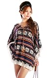 Retro Style Native American BOHO Poncho Fits US Size 2 - 8 (Item# 834)