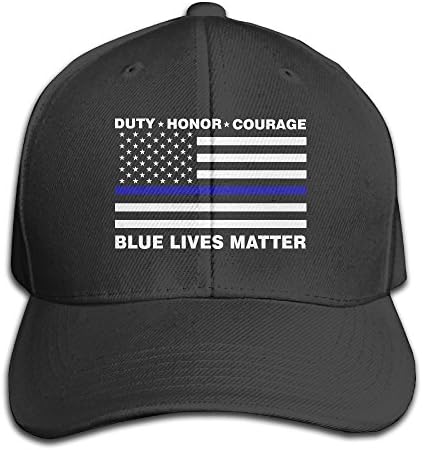 Blue Lives Matter Police Blue Line Us Flag Black Snapback Baseball Cap For Men&amp;Women
