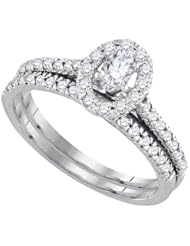 0.75CTW-DIA 0.33CT-COVAL BRIDAL SET