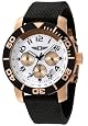 I By Invicta Men`s Chronograph 18k Rose Gold-Plated Rubber Watch #41701-002