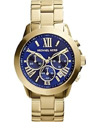 Michael Kors MK5923 Navy Dial Gold Tone Stainless Steel Lady Watch
