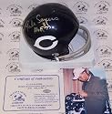 Gale Sayers 2-Bar Autographed/Hand Signed Chicago Bears 2-Bar Mini Helmet with HOF 77 Inscription