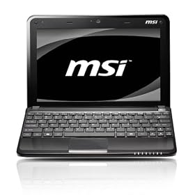 MSI Wind U135 10 inch netbook (Atom N450 1.66GHz, 1Gb, 250Gb, WLAN, 6 cell battery, Win 7 Starter (Black))