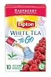 Lipton White Tea Iced Tea Mix To Go, Raspberry, 10-Count Boxes (Pack of 12)