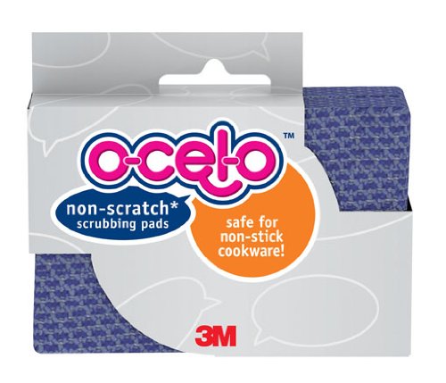 3M O-Cel-O SCRB01 No Scratch All Purpose Cleaning and Scrubbing Pad, 2-Pack