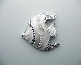 18k White Gold Diamond Fish Brooch