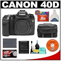 Canon EOS 40D 10.1-Megapixel Digital SLR Camera Body with 8GB CF Memory Card + Spare BP-511 Battery + Case + Bonus Accessory Kit