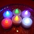 Color Changing Everlasting Tealights Candles with 7 Rainbow Colors- Set of 12