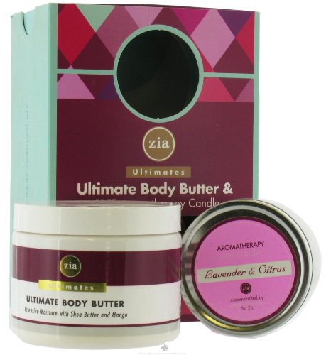 Zia Ultimate Body Butter, 6 Oz. with Aromatherapy Gift Set.