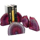 Agate Bookends - Pink