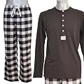 JOCKEY Pyjama Schlafanzug lang Flanellhose Baumwolle Gr. S - 6XL + Langgr��en 98 - 110