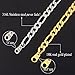 U7 Jewelry Men Necklace 18K Gold Plated/Black Gun/Stainless Steel Figaro Chain,5mm-12mm,18