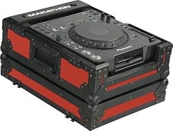 Marathon Flight Road MA-CDJblkred Red Black Series Case for Pioneer CDJ1000/CDJ800, Denon Dn-S3500/Dn-S3700 and Large Format CD/Digital Turntables