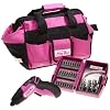 The Orignal Pink Box PB3612TBK Drill and Bit Combo Set