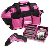 The Orignal Pink Box PB3612TBK Drill and Bit Combo Set