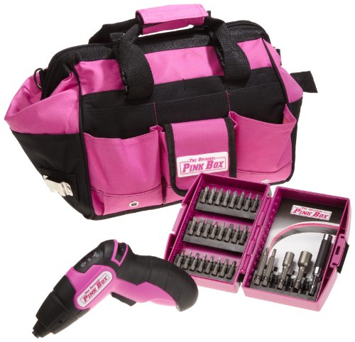 Best Price The Orignal Pink Box PB3612TBK Drill and Bit Combo Set