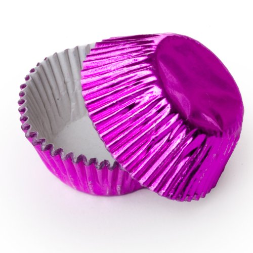 Dress My Cupcake Fuchsia Standard Foil Cupcake Liners BULK - 500 Liners - Valentine Cupcakes, Picks, Pink Liners