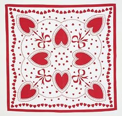 Vintage Reproduction Valentine's Day Tablecloth
